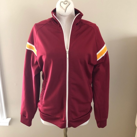 GAP Retro Old School Jacket Burgundy & Gold - Size XS! - Picture 2 of 7